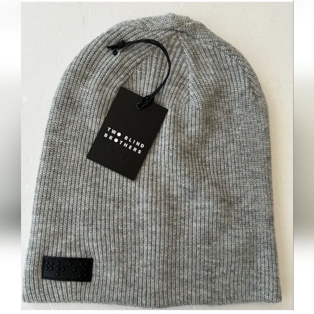 Two Blind Brothers Grey Blue Beanie